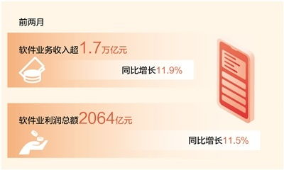 前兩月軟件業(yè)務收入同比增11.9%，軟件服務持續(xù)發(fā)力